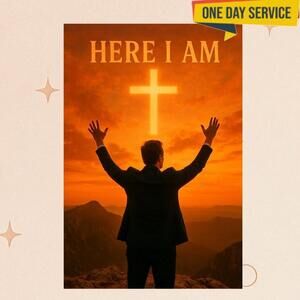 Charlie Kirk Here I Am Poster Limited